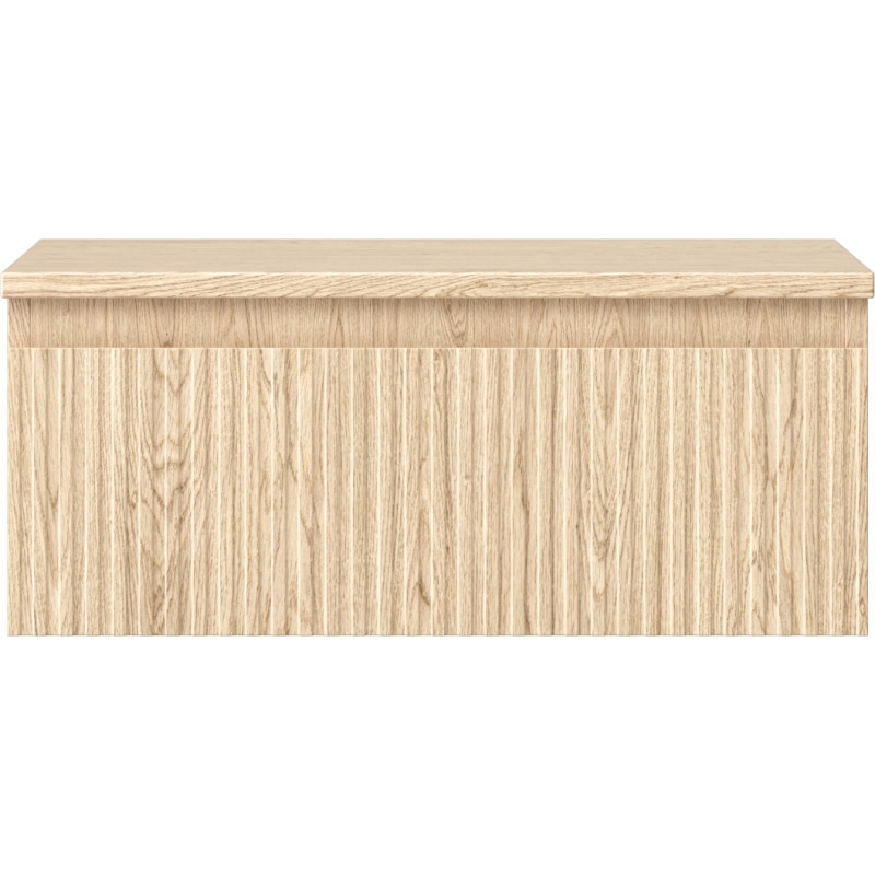 Mexen Rivel dulap de baie sub chiuvetă 60 cm cu blat, 1 sertar, canelat, stejar - 91A20-06023-1-BFC81
