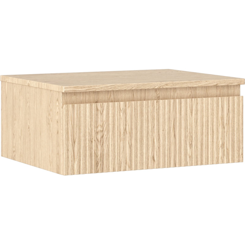 Mexen Rivel fürdőszobai mosdó alatti szekrény 60 cm munkalappal, 1 fiók, barázdált, tölgy - 91A20-06023-1-BFC81