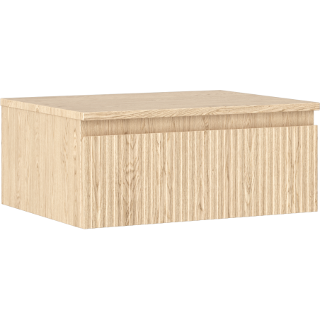 Mexen Rivel dulap baie sub chiuvetă 60 cm cu blat, 1 sertar, canelat, stejar - 91A20-06023-1-BFC81