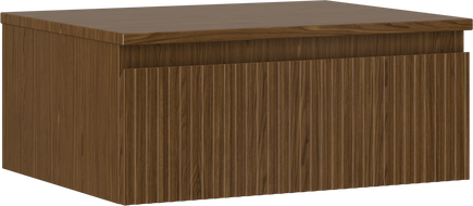 Mexen Rivel dulap de baie sub chiuvetă 60 cm cu blat, 1 sertar, canelat, nuc - 91A20-06023-1-BFC86