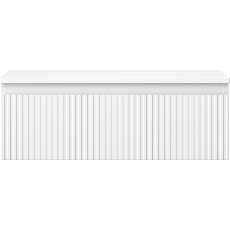 Mexen Rivel dulap baie cu blat 70 cm, 1 sertar, canelat, alb mat - 91A20-07023-1-BFC01