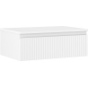 Mexen Rivel dulap baie sub lavoar 70 cm cu blat, 1 sertar, canelat, alb mat - 91A20-07023-1-BFC01