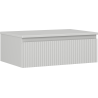 Dulap Mexen Rivel pentru baie sub lavoar, 70 cm cu blat, 1 sertar, fațetat, gri mat - 91A20-07023-1-BFC62
