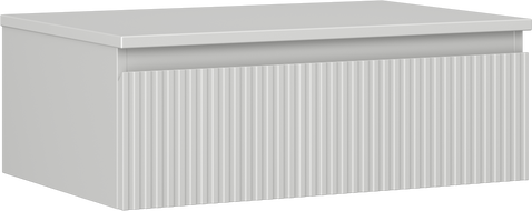 Dulap Mexen Rivel pentru baie sub lavoar, 70 cm cu blat, 1 sertar, fațetat, gri mat - 91A20-07023-1-BFC62
