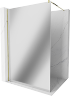 Mexen Kioto perete de duș Walk-in 110 x 200 cm, oglindă 8 mm, aurie - 800-110-101-50-50
