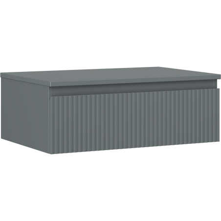 Mexen Rivel dulap baie sub lavoar 70 cm cu blat, 1 sertar, canelat, grafit mat - 91A20-07023-1-BFC66