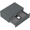 Mexen Rivel dulap baie sub lavoar 70 cm cu blat, 1 sertar, canelat, grafit mat - 91A20-07023-1-BFC66
