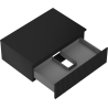 Mexen Rivel dulap baie sub lavoar 70 cm cu blat, 1 sertar, cu nervuri, negru mat - 91A20-07023-1-BFC71