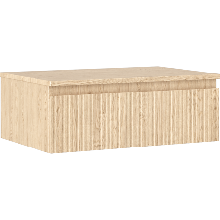Mexen Rivel dulap baie cu blat de 70 cm, 1 sertar, canelat, stejar - 91A20-07023-1-BFC81