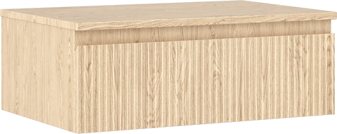 Mexen Rivel dulap baie cu blat de 70 cm, 1 sertar, canelat, stejar - 91A20-07023-1-BFC81