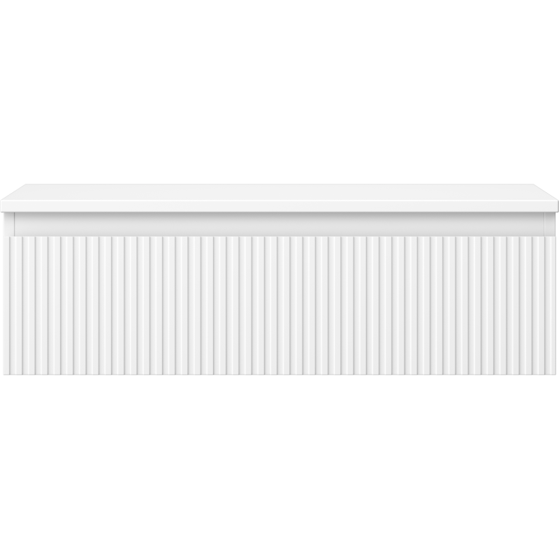 Mexen Rivel dulap baie sub chiuvetă 80 cm cu blat, 1 sertar, șanfrenat, alb mat - 91A20-08023-1-BFC01