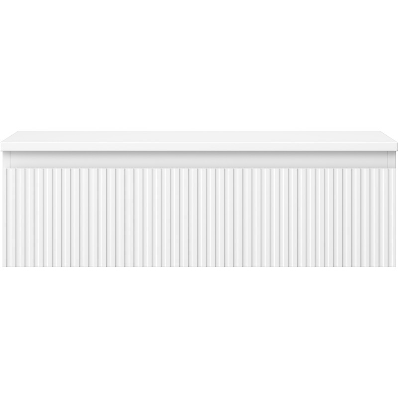 Mexen Rivel fürdőszobai mosdó alatti szekrény 80 cm munkalappal, 1 fiók, bordázott, fehér matt - 91A20-08023-1-BFC01