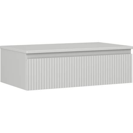 Mexen Rivel dulap baie pentru lavoar 80 cm cu blat, 1 sertar, canelat, gri mat - 91A20-08023-1-BFC62