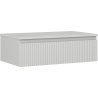 Mexen Rivel dulap baie pentru lavoar 80 cm cu blat, 1 sertar, canelat, gri mat - 91A20-08023-1-BFC62
