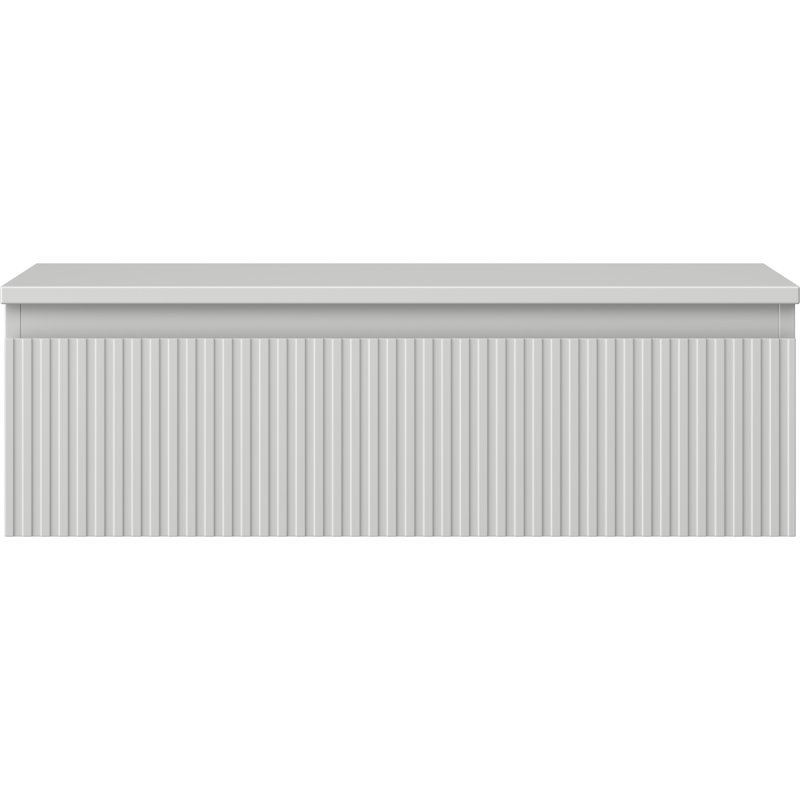 Mexen Rivel dulap baie sub lavoar 80 cm cu blat, 1 sertar, canelat, gri mat - 91A20-08023-1-BFC62