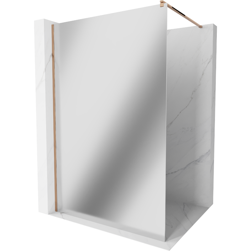 Mexen Kioto Walk-in zuhanyfal 80 x 200 cm, tükör 8 mm, rózsaarany - 800-080-101-60-50