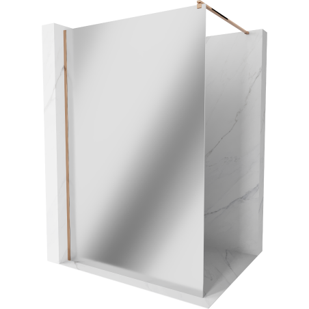 Mexen Kioto perete de duș Walk-in 80 x 200 cm, oglindă 8 mm, aur roz - 800-080-101-60-50