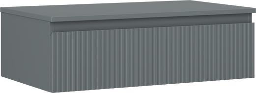 Mexen Rivel dulap baie pentru lavoar 80 cm cu blat, 1 sertar, canelat, grafit mat - 91A20-08023-1-BFC66