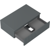 Mexen Rivel dulap baie pentru lavoar 80 cm cu blat, 1 sertar, canelat, grafit mat - 91A20-08023-1-BFC66