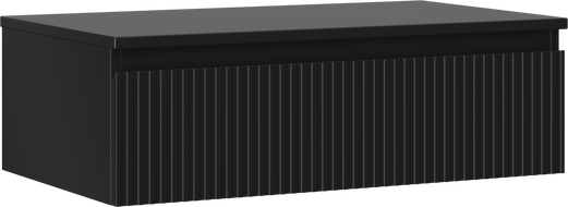 Mexen Rivel dulap baie sub chiuvetă 80 cm cu blat, 1 sertar, canelat, negru mat - 91A20-08023-1-BFC71