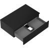 Mexen Rivel dulap baie sub chiuvetă 80 cm cu blat, 1 sertar, canelat, negru mat - 91A20-08023-1-BFC71