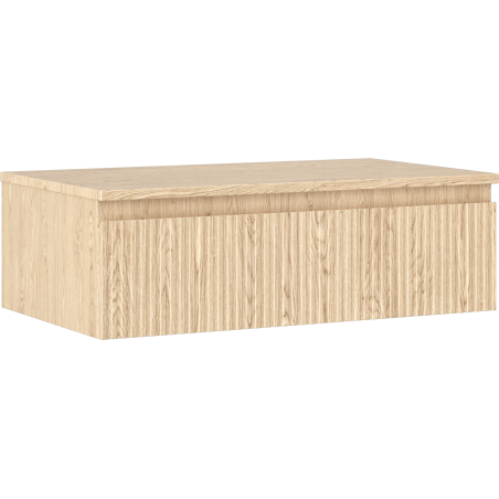 Mexen Rivel dulap baie sub lavoar 80 cm cu blat, 1 sertar, canelat, stejar - 91A20-08023-1-BFC81