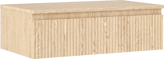 Mexen Rivel dulap baie sub lavoar 80 cm cu blat, 1 sertar, canelat, stejar - 91A20-08023-1-BFC81