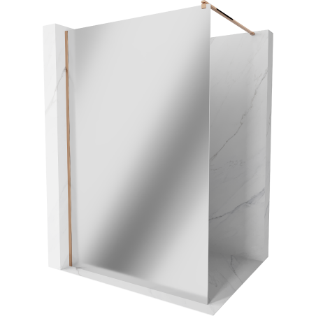 Mexen Kioto Walk-in zuhanyfal 100 x 200 cm, tükör 8 mm, rózsaarany - 800-100-101-60-50