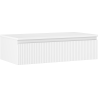 Mexen Rivel dulap baie cu blat, 90 cm, 1 sertar, canelat, alb mat - 91A20-09023-1-BFC01