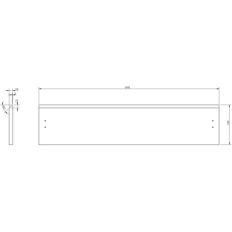 Mexen Rivel fürdőszobaszekrény mosdó alá 90 cm munkalappal, 1 fiók, bordázott, szürke matt - 91A20-09023-1-BFC62