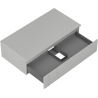 Mexen Rivel dulap baie pentru lavoar 90 cm cu blat, 1 sertar, canelat, gri mat - 91A20-09023-1-BFC62