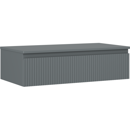 Mexen Rivel dulap baie de 90 cm cu blat, 1 sertar, canelat, grafit mat - 91A20-09023-1-BFC66