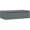 Mexen Rivel dulap baie sub lavoar 90 cm cu blat, 1 sertar, cu rifluri, grafit mat - 91A20-09023-1-BFC66