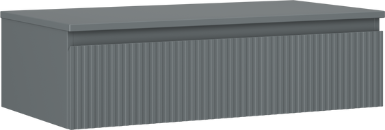 Mexen Rivel dulap baie sub lavoar 90 cm cu blat, 1 sertar, cu rifluri, grafit mat - 91A20-09023-1-BFC66