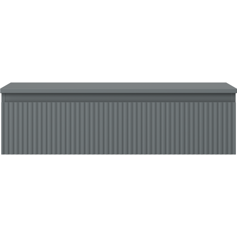 Mexen Rivel dulap baie de 90 cm cu blat, 1 sertar, canelat, grafit mat - 91A20-09023-1-BFC66