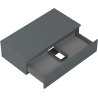 Mexen Rivel dulap baie sub lavoar 90 cm cu blat, 1 sertar, cu rifluri, grafit mat - 91A20-09023-1-BFC66