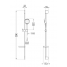 Mexen DS75 tolózuhany szett, króm - 785754583-02