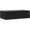Mexen Rivel dulap baie sub chiuvetă 90 cm cu blat, 1 sertar, canelat, negru mat - 91A20-09023-1-BFC71