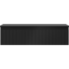Mexen Rivel dulap baie sub chiuvetă 90 cm cu blat, 1 sertar, canelat, negru mat - 91A20-09023-1-BFC71