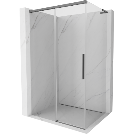 Mexen Rox L tolóajtós zuhanykabin 120 x 85 cm, átlátszó, gun metal - 8C2L-120-085-95-00