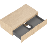 Mexen Rivel dulap de baie sub chiuvetă 90 cm cu blat, 1 sertar, riflat, stejar - 91A20-09023-1-BFC81
