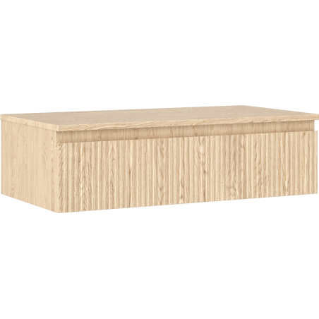 Mexen Rivel dulap baie sub chiuvetă 90 cm cu blat, 1 sertar, canelat, stejar - 91A20-09023-1-BFC81