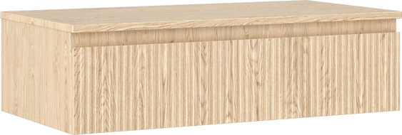 Mexen Rivel fürdőszobai szekrény 90 cm pulttal, 1 fiók, barázdált, tölgy - 91A20-09023-1-BFC81