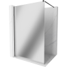 Mexen Kioto Walk-in zuhanyfal 70 x 200 cm, tükör 8 mm, fekete - 800-070-101-70-50