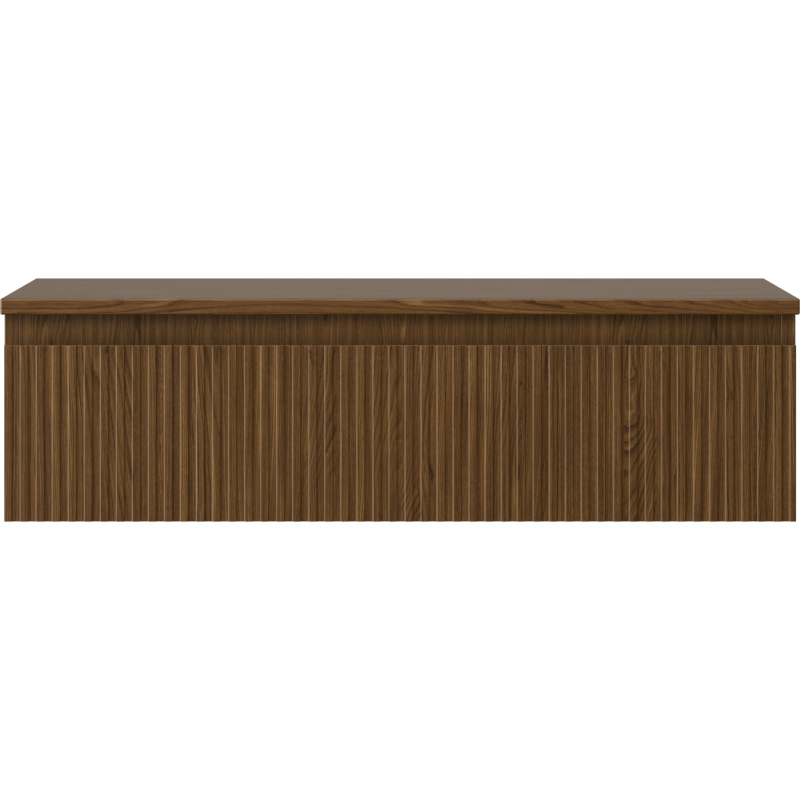 Mexen Rivel dulap baie sub lavoar 90 cm cu blat, 1 sertar, canelat, nuc - 91A20-09023-1-BFC86