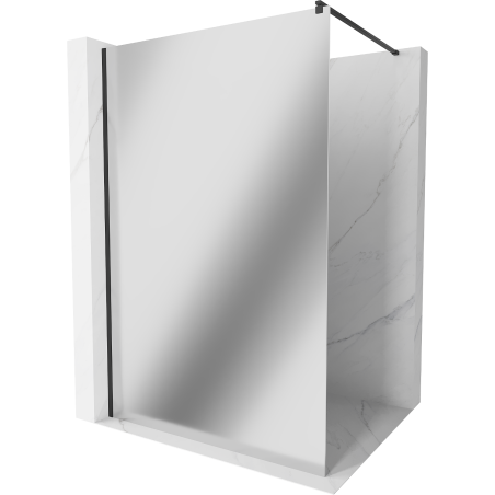 Mexen Kioto perete de duș Walk-in 80 x 200 cm, oglindă 8 mm, negru - 800-080-101-70-50