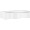 Mexen Rivel dulap lavoar baie 100 cm cu blat, 1 sertar, canelat, alb mat - 91A20-10023-1-BFC01
