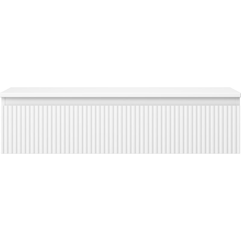 Mexen Rivel dulap baie 100 cm cu blat, 1 sertar, riflat, alb mat - 91A20-10023-1-BFC01