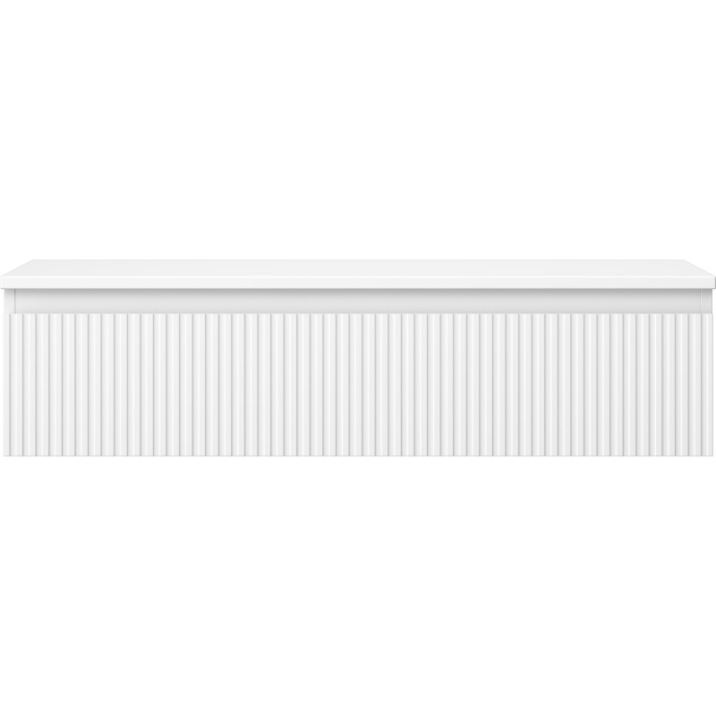 Mexen Rivel dulap de baie sub chiuvetă de 100 cm cu blat, 1 sertar, riflat, alb mat - 91A20-10023-1-BFC01