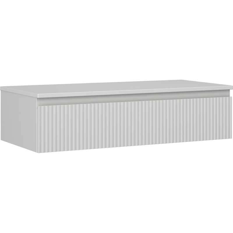 Mexen Rivel dulap baie sub lavoar 100 cm cu blat, 1 sertar, striat, gri mat - 91A20-10023-1-BFC62